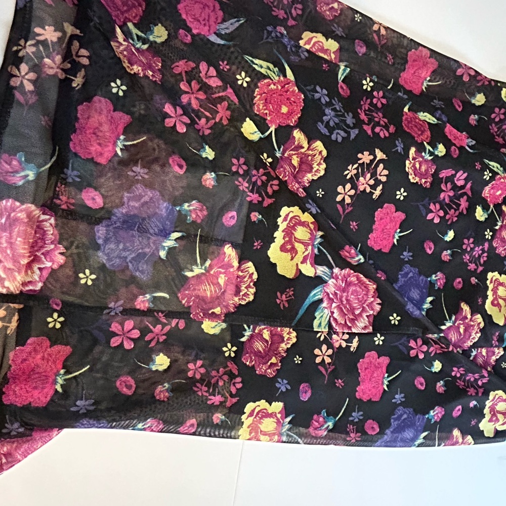 NWT torrid & Betsy Johnson collab Black Midi Dress with Pink and purple Floral - Picture 11 of 12